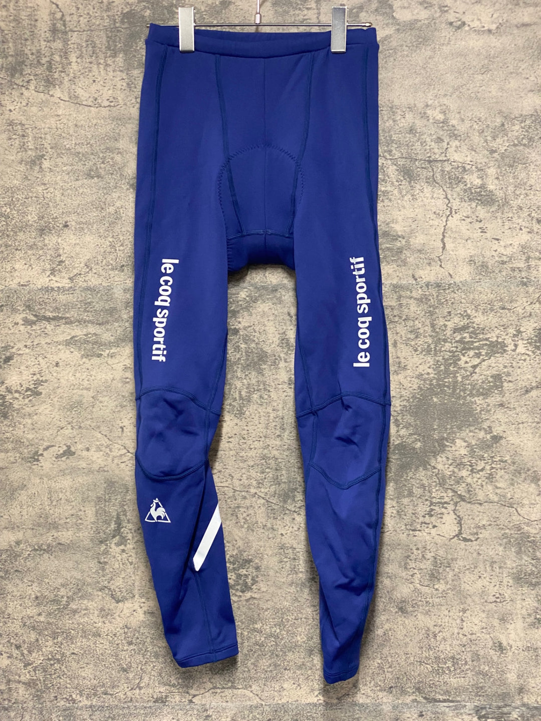 JT584 ルコックスポルティフ le coq sportif レーサータイツ 青 S 裏起毛