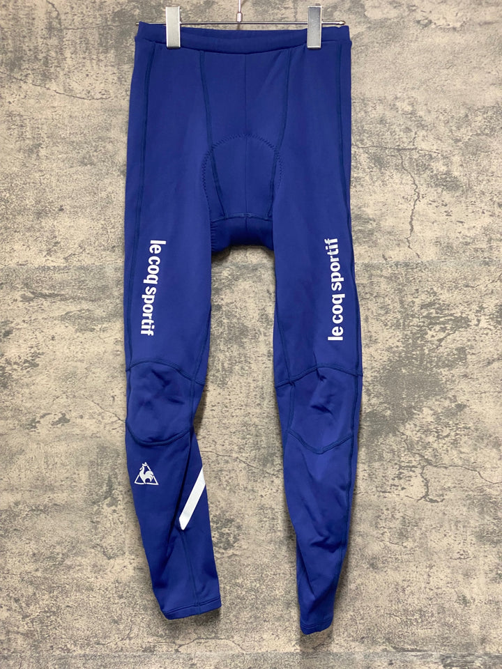 JT584 ルコックスポルティフ le coq sportif レーサータイツ 青 S 裏起毛