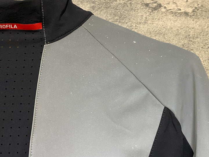 KE028 ボントレガー BONTRAGER 長袖 サイクルジャケット グレー 黒 M ※汚れ