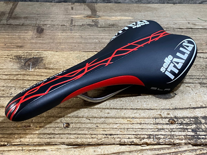 KK770 セライタリア SELLE ITALIA SLR TEAM EDITION サドル 黒赤 Ti316レール 135mm
