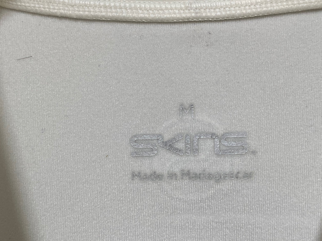 KF828 スキンズ SKINS 長袖 ベースレイヤー 白 M 裏起毛