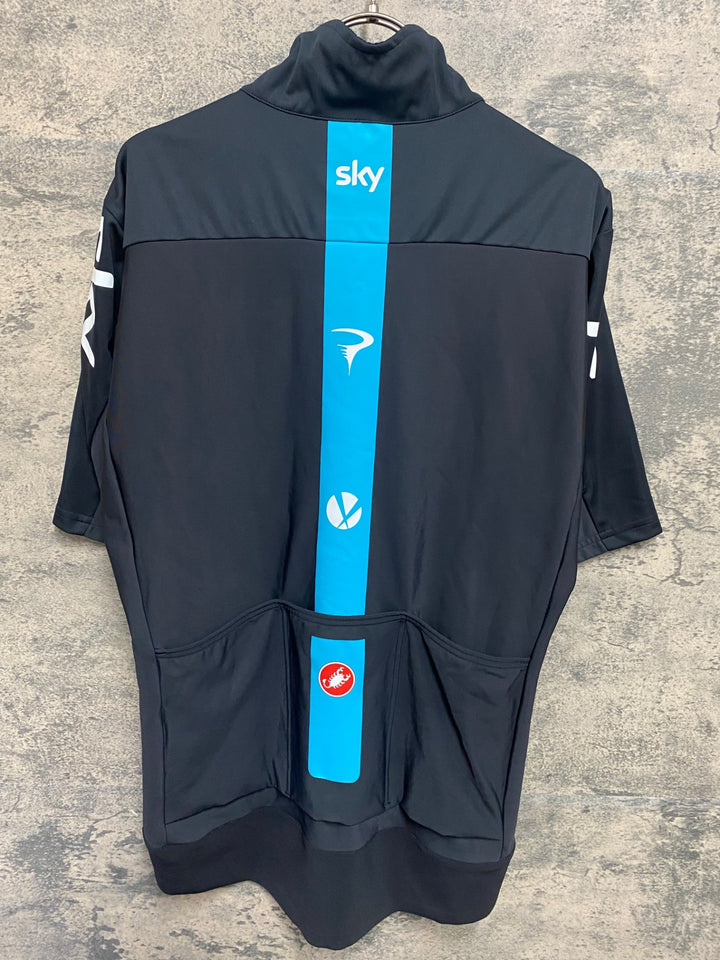 KH265 カステリ CASTELLI 半袖 サイクルジャージ 黒 XXL TEAM SKY 防風