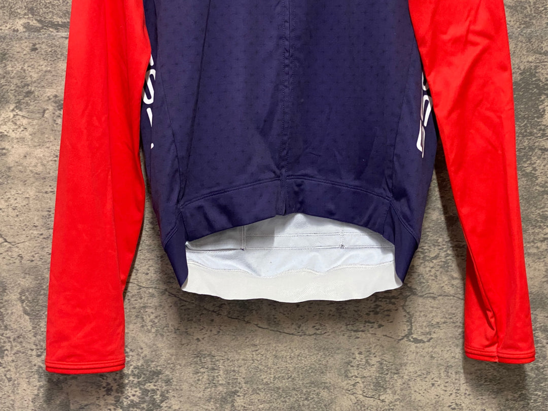 KN957 ラファ Rapha L/S CORE JERSEY WIGGINS 長袖 サイクルジャージ 紫 S 裏起毛