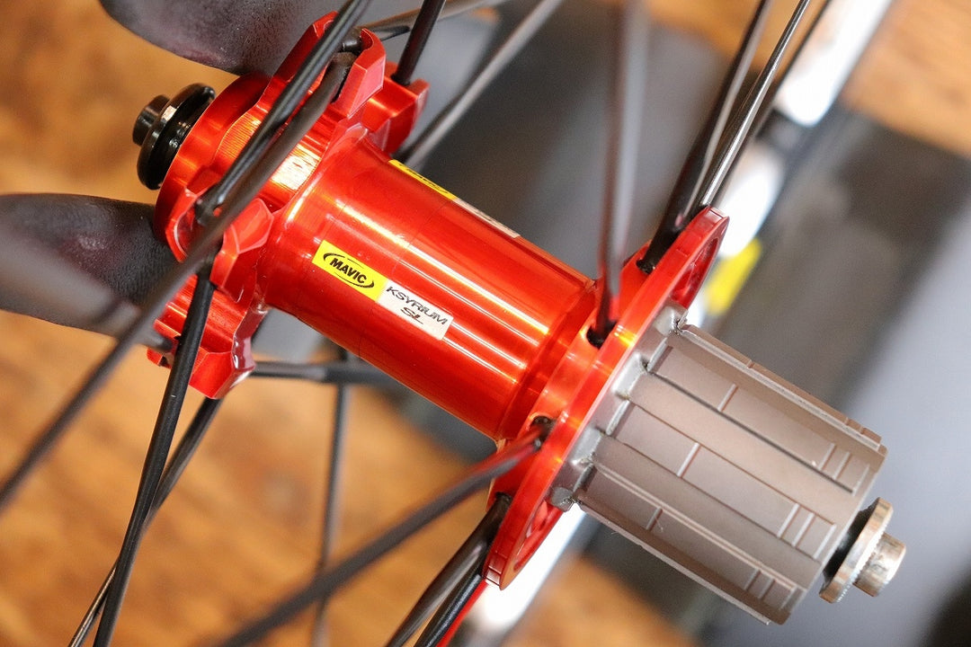 マビック MAVIC キシリウム KSYRIUM SL アルミ クリンチャー ホイールセット シマノ 11/12S ナローリム 15C 【芦屋店】