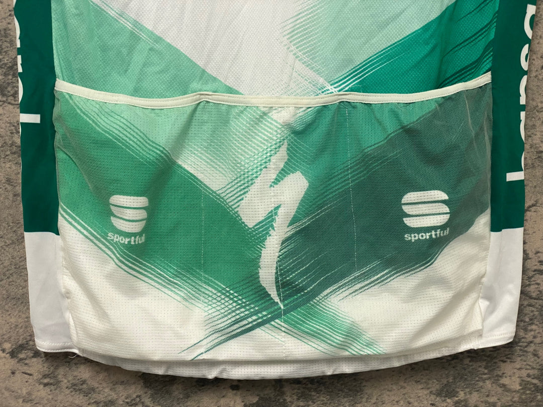 KJ821 スポーツフル sportful 半袖 サイクルジャージ 白 緑 XL BORA hansgrohe