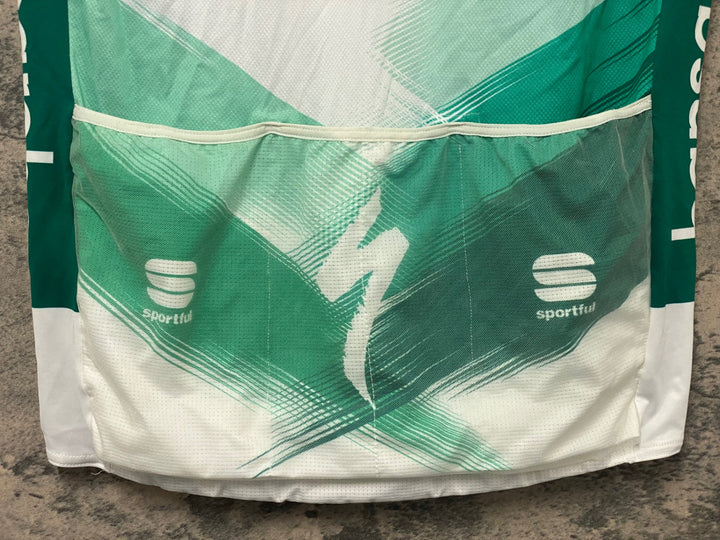 KJ821 スポーツフル sportful 半袖 サイクルジャージ 白 緑 XL BORA hansgrohe