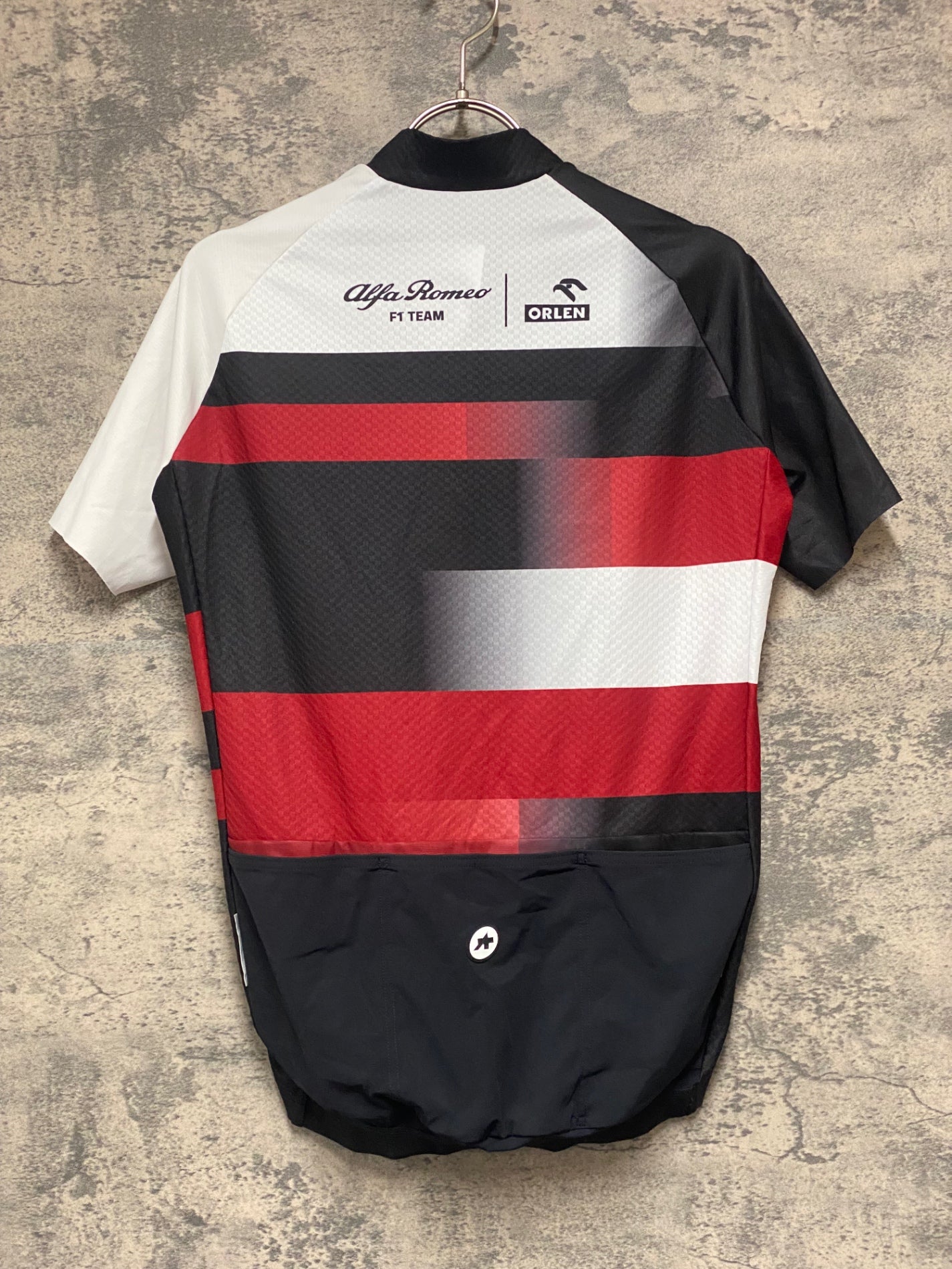 KA904 アソス ASSOS 半袖 サイクルジャージ 赤 黒 S Alfa Romeo F1