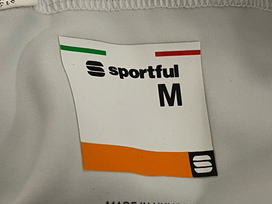 KL656 スポーツフル sportful 半袖 サイクルジャージ ビブショーツセット 白 赤 M SAXO BANK