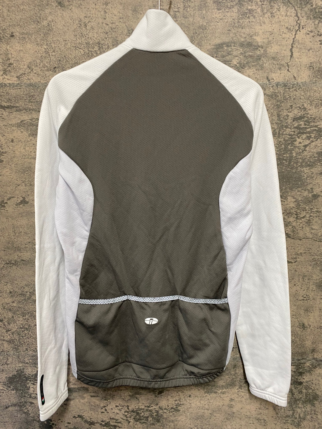 KG289 ジェッセージ GSG 長袖 サイクルジャージ グレー 白 S 裏起毛
