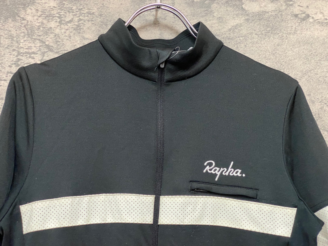 JM459 ラファ Rapha BREVET JERSEY 半袖 サイクルジャージ 黒 S