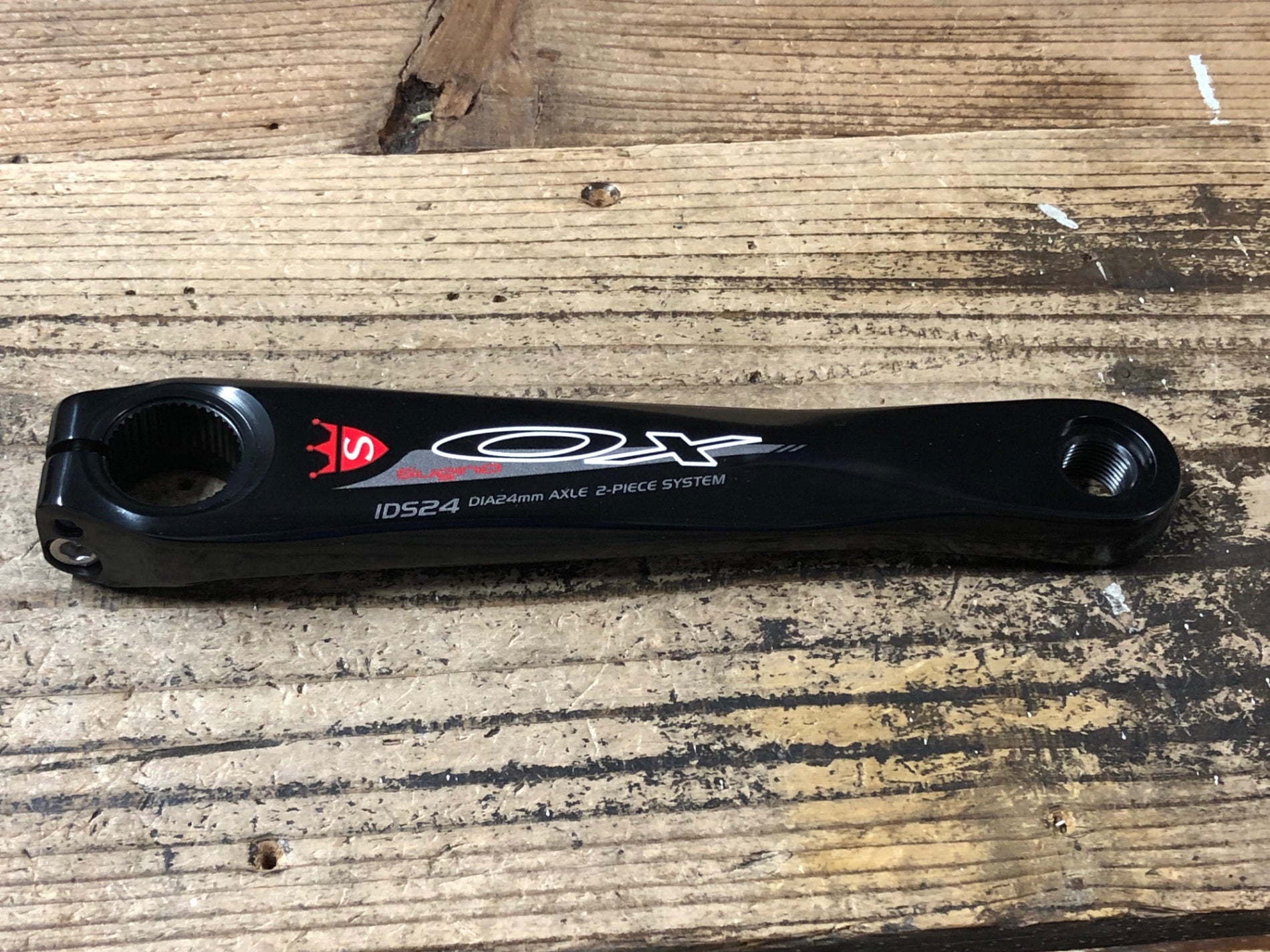 JY545 スギノ SUGINO OX IDS24 クランクセット 黒 48/32T 172.5mm