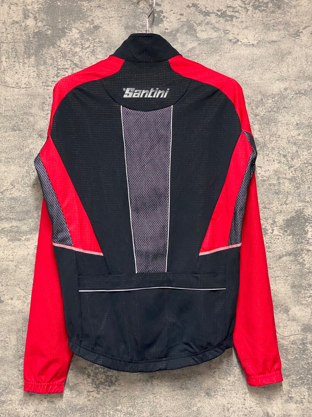 JH181 サンティーニ Santini 長袖 サイクルジャケット 黒 赤 M