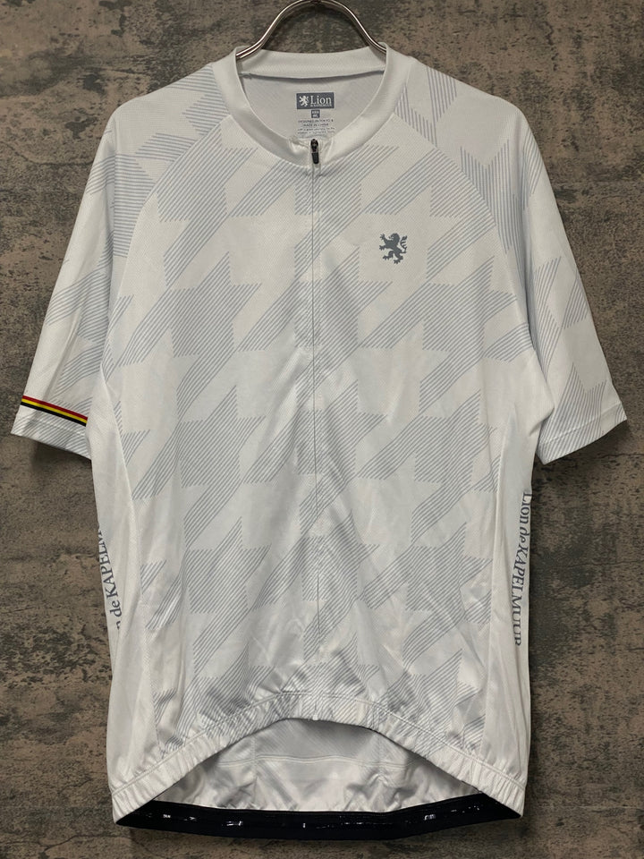 KK013 リオンドカペルミュール Lion de KAPELMUUR 半袖 サイクルジャージ 白 WL