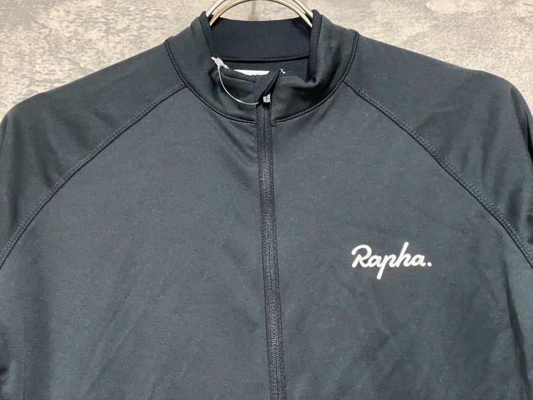 JS963 ラファ Rapha CORE LONG SLEEVE JERSEY 長袖 サイクルジャージ 黒 S 裏起毛