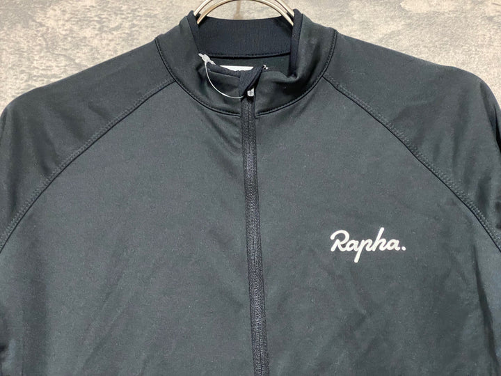JS963 ラファ Rapha CORE LONG SLEEVE JERSEY 長袖 サイクルジャージ 黒 S 裏起毛