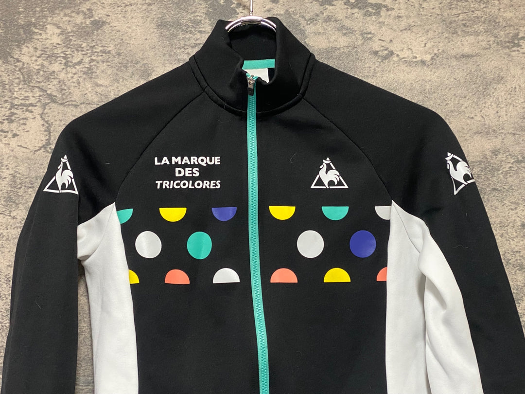 KN727 ルコックスポルティフ le coq sportif 長袖 サイクルジャージ 黒 S レディース 裏起毛