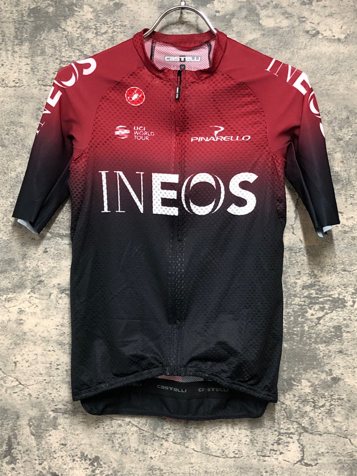 KD940 カステリ CASTELLI 半袖 サイクルジャージ 赤 黒 M INEOS