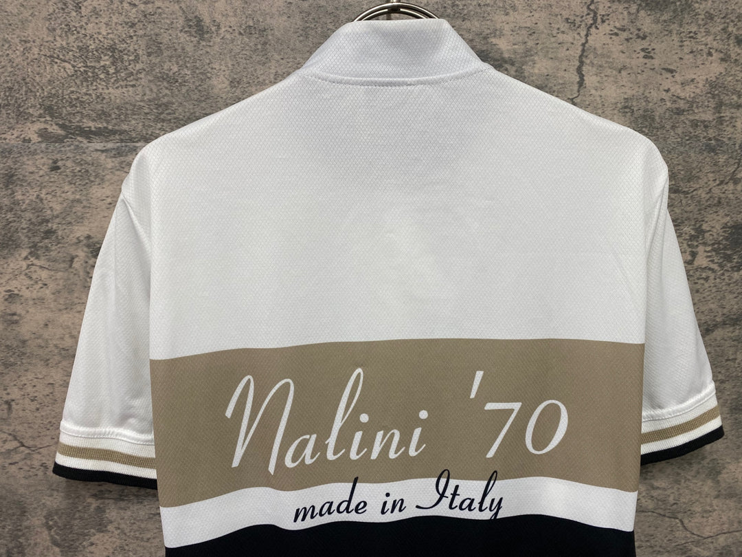 KD356 ナリーニ NALINI 半袖 サイクルジャージ 黒白ベージュ M