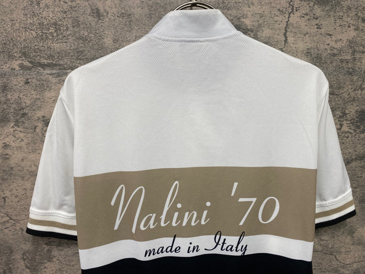 KD356 ナリーニ NALINI 半袖 サイクルジャージ 黒白ベージュ M