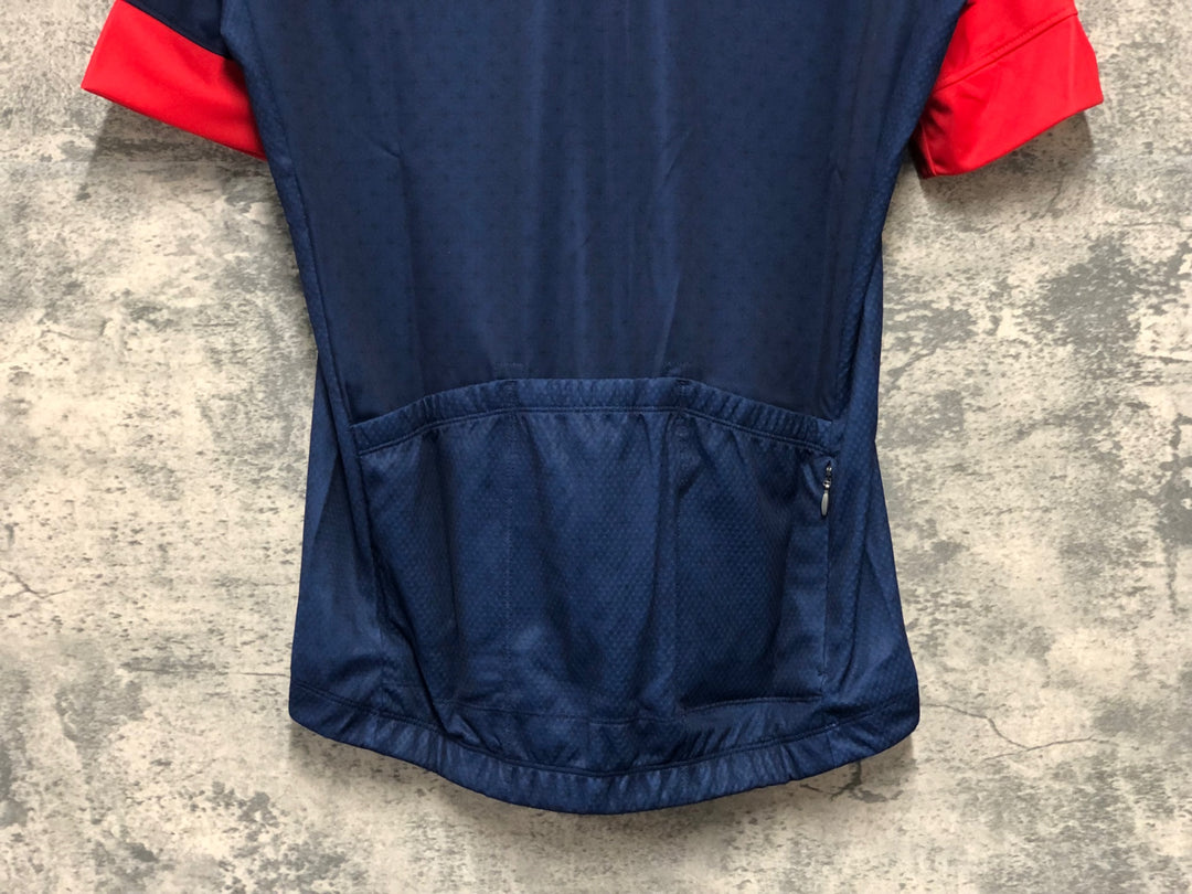 KK138 ラファ Rapha WIGGINS REPLICA JERSEY 半袖 サイクルジャージ 紺 赤 S