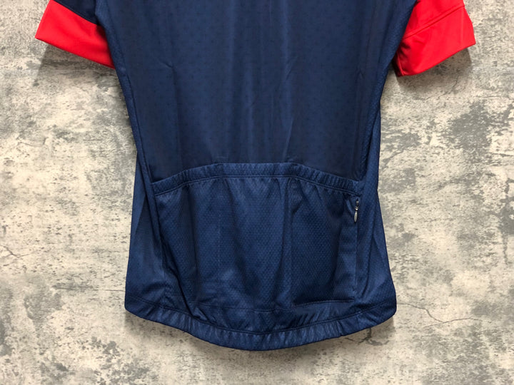KK138 ラファ Rapha WIGGINS REPLICA JERSEY 半袖 サイクルジャージ 紺 赤 S