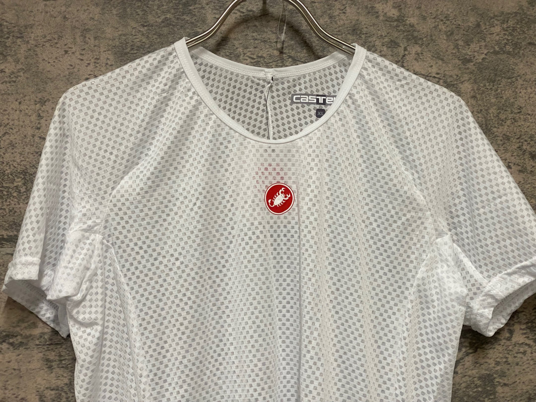 KB231 カステリ CASTELLI PRO ISSUE SS 半袖 ベースレイヤー 白 XL