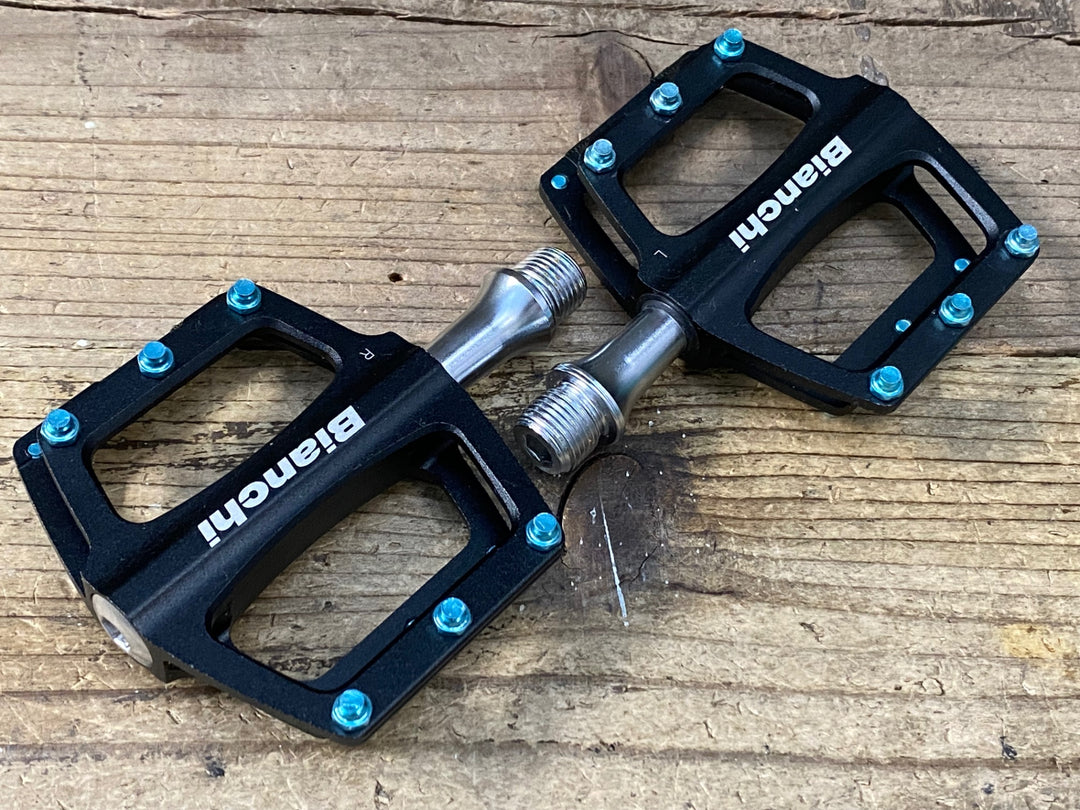 JY023 ビアンキ Bianchi CNC フラットペダル 黒 未使用
