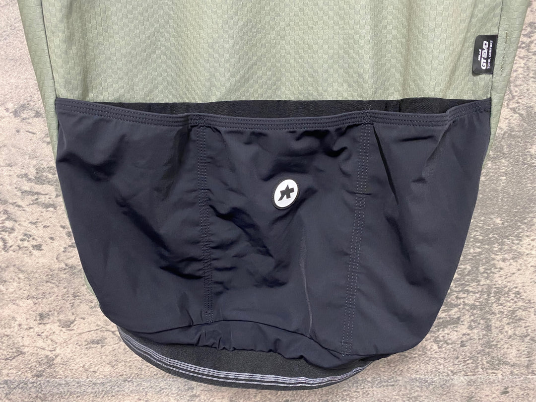 JI976 アソス assos MILLE GT EVO 半袖 サイクルジャージ 緑 S ほつれあり