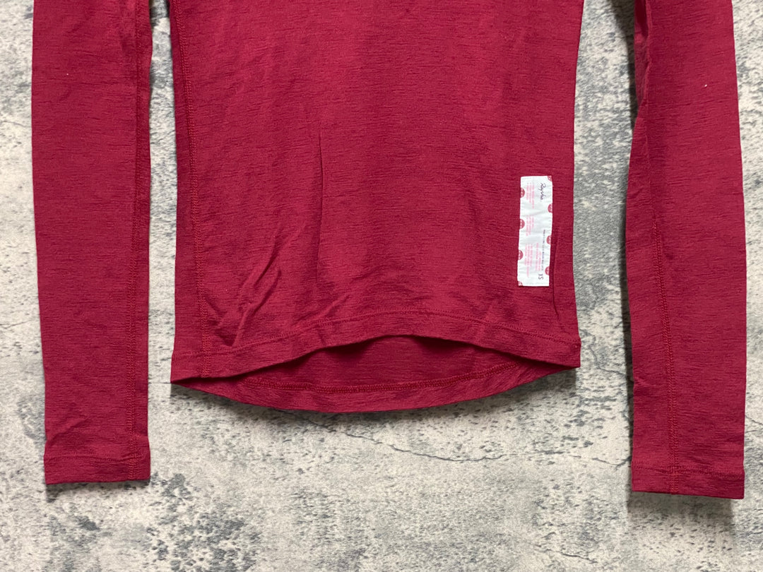 KP516 ラファ Rapha WOMEN'S LONG SLEEVE MERINO BASE LAYER 長袖 ベースレイヤー 赤 レディース XS