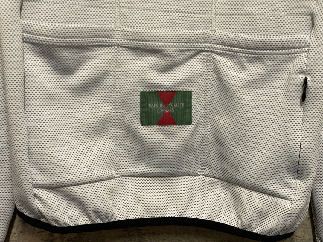 JR242 カフェドシクリステ Cafe du Cycliste Solenne 長袖 サイクルジャージ フード付 白 S