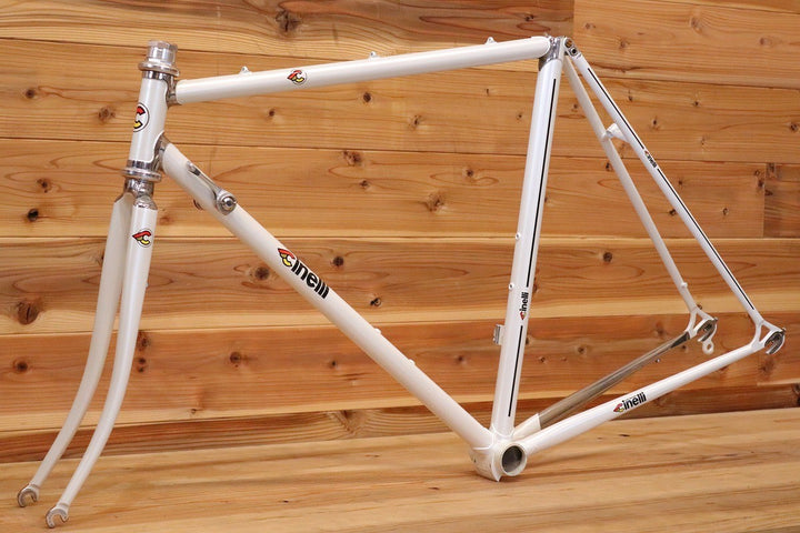 チネリ CINELLI スーパーコルサ SUPERCORSA 1990年頃 クロモリ スチール ロードバイク フレームセット リペイント品 【広島店】