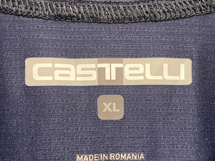 KE155 カステリ CASTELLI ロッソコルサ ROSSO CORSA 半袖 サイクルジャージ 紺 XL