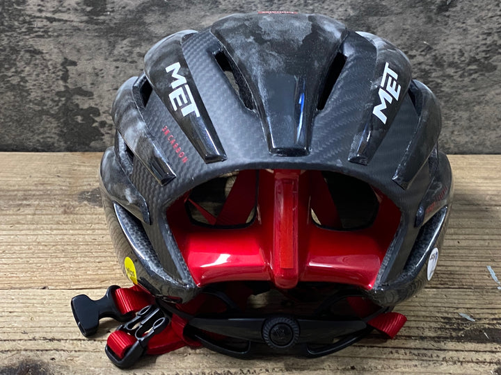 KQ161 メット MET トレンタ TRENTA 3K CARBON ヘルメット L 黒白赤 UAE 2024年11月製造
