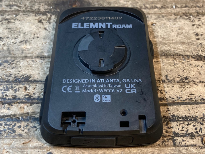 JT162 ワフー Wahoo エレメント ローム ELEMNT ROAM WFCC6 V2 サイクルコンピューター 本体 動作確認済