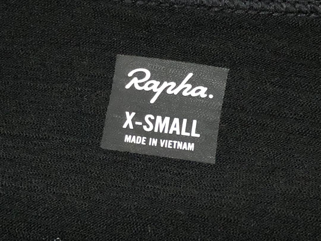 JS846 ラファ Rapha V-NECK MERINO BASE LAYER 半袖 ベースレイヤー 黒 XS