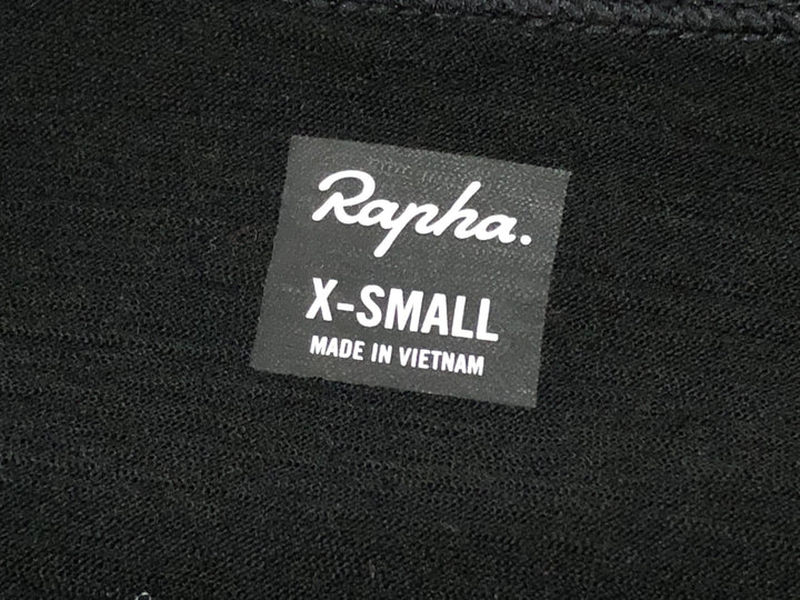 JS846 ラファ Rapha V-NECK MERINO BASE LAYER 半袖 ベースレイヤー 黒 XS