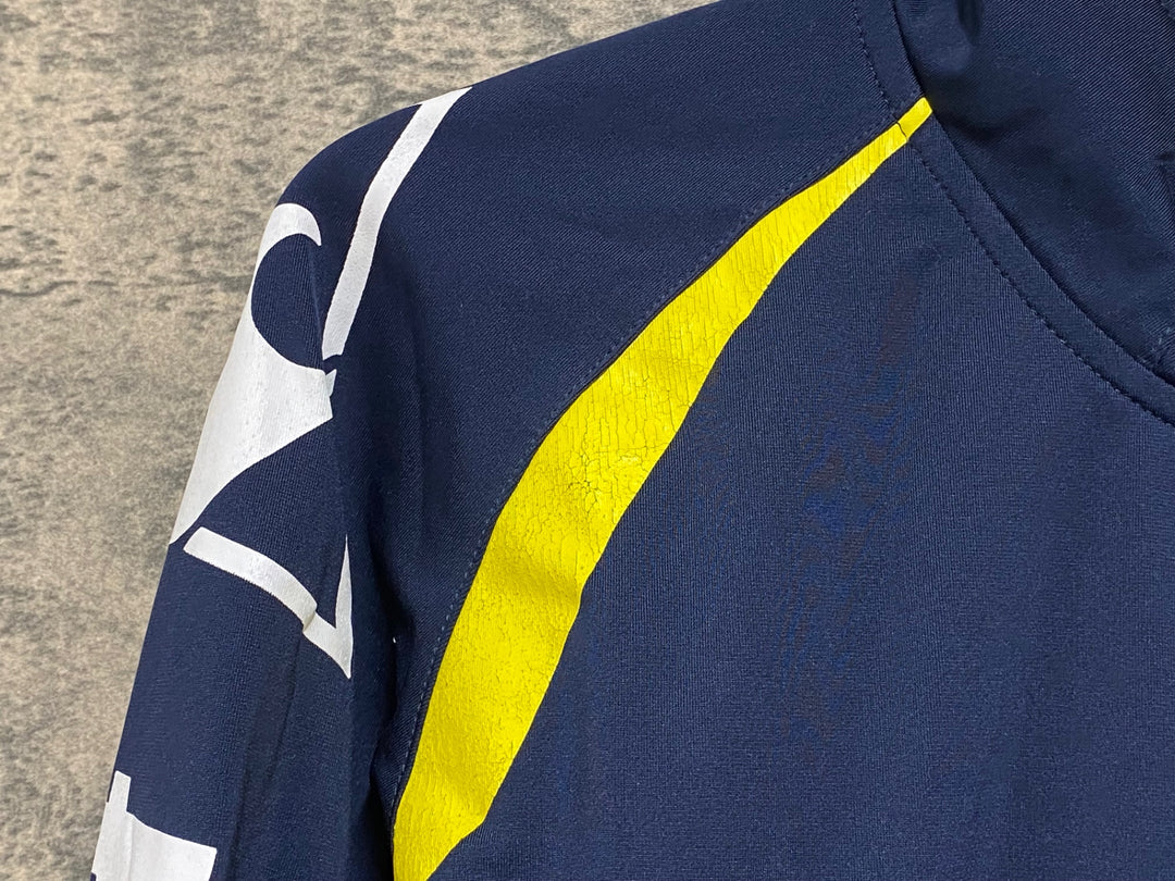 JN193 ルコックスポルティフ le coq sportif 長袖 サイクルジャケット 紺黄 M