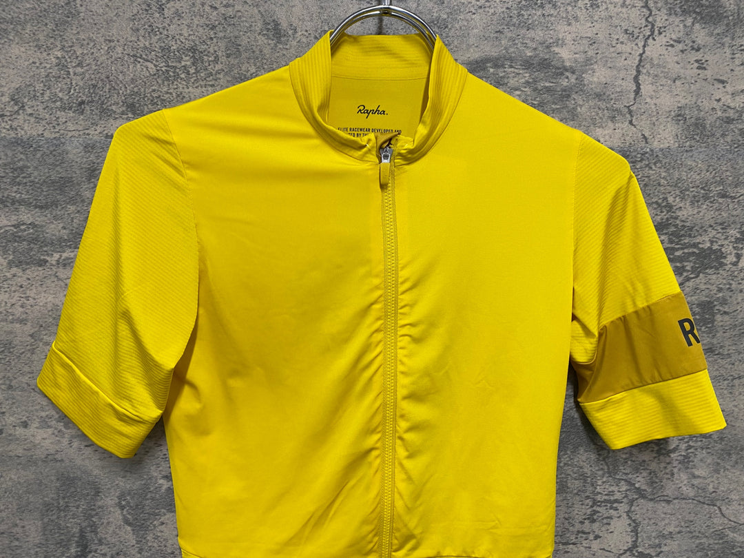 KR204 ラファ Rapha PRO TEAM JERSEY 半袖 サイクルジャージ 黄 XS