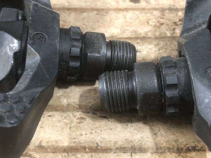 JU358 シマノ SHIMANO PD-T420 ビンディングペダル SPD 片面フラット ※右ペダル軸回転不良のためジャンク