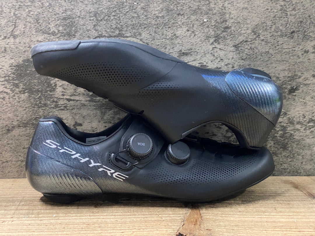 KO722 シマノ SHIMANO エスファイア S-PHYRE SH-RC903M-L01-E ビンディングシューズ EU46 3穴 黒 インソールなし