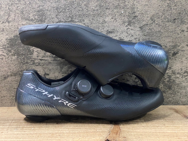 KO722 シマノ SHIMANO エスファイア S-PHYRE SH-RC903M-L01-E ビンディングシューズ EU46 3穴 黒 インソールなし