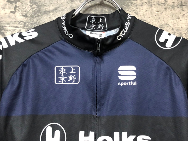 JP400 スポーツフル sportful 半袖 サイクルジャージ 紺 M  CYCLES･YOKOO