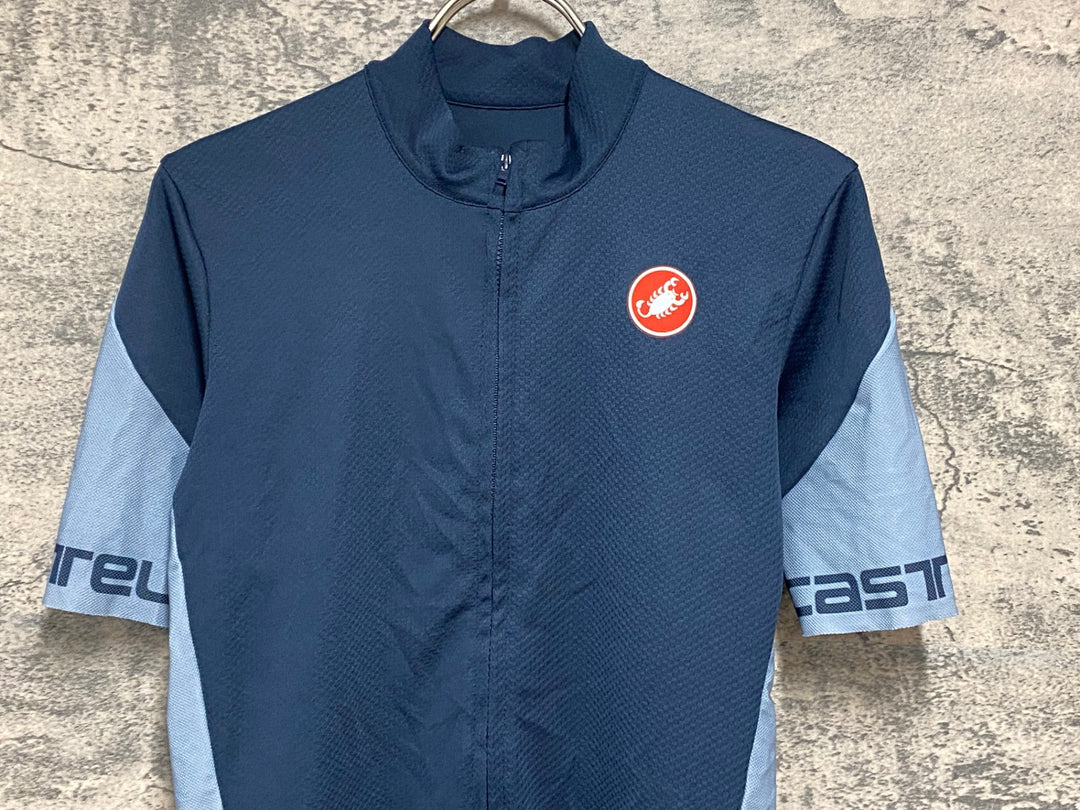 JY249 カステリ CASTELLI 半袖 サイクルジャージ グレー S　※余臭強め