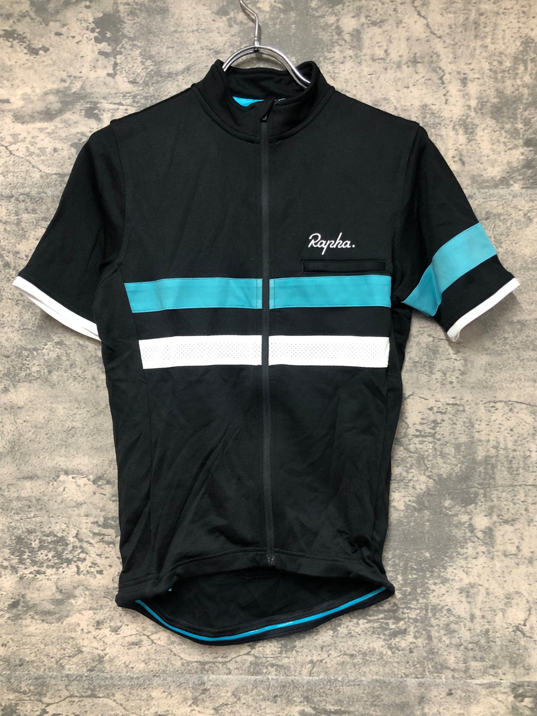 JV923 ラファ Rapha MEN'S SS TRAINING BREVET JERSEY 半袖 サイクルジャージ 黒 S TEAM Sky