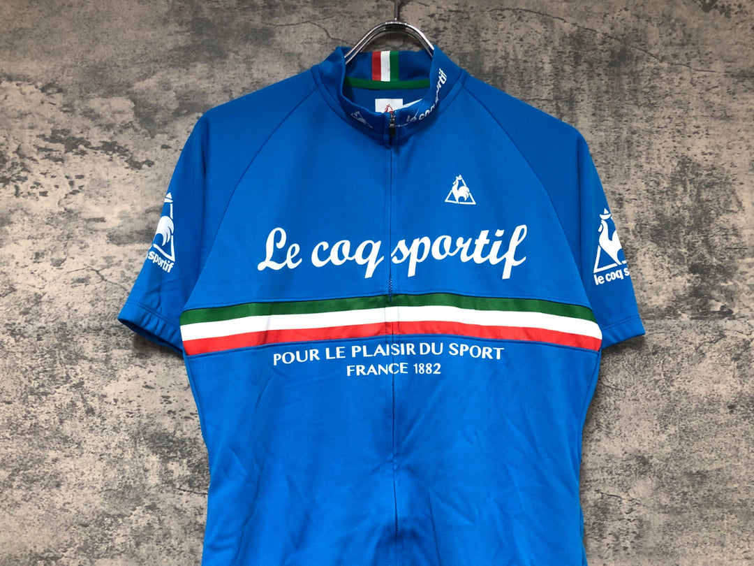 JW432 ルコックスポルティフ le coq sportif 半袖サイクルジャージ 水色 L