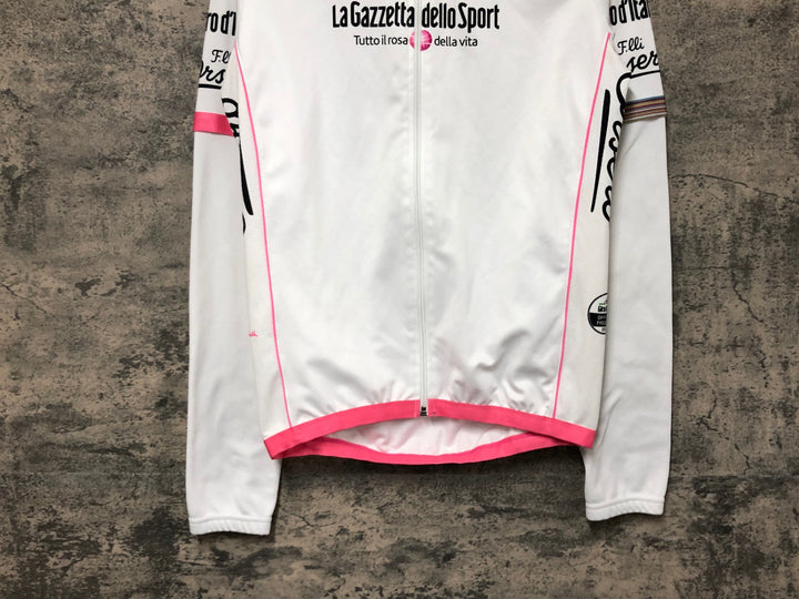 JR085 サンティーニ Santini 長袖サイクルジャージ 白 XL 裏起毛 Paul Smith