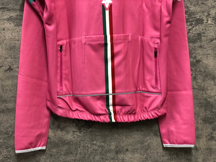 KJ355 ビアンキ Bianchi 長袖 サイクルジャケット ピンク L 裏起毛
