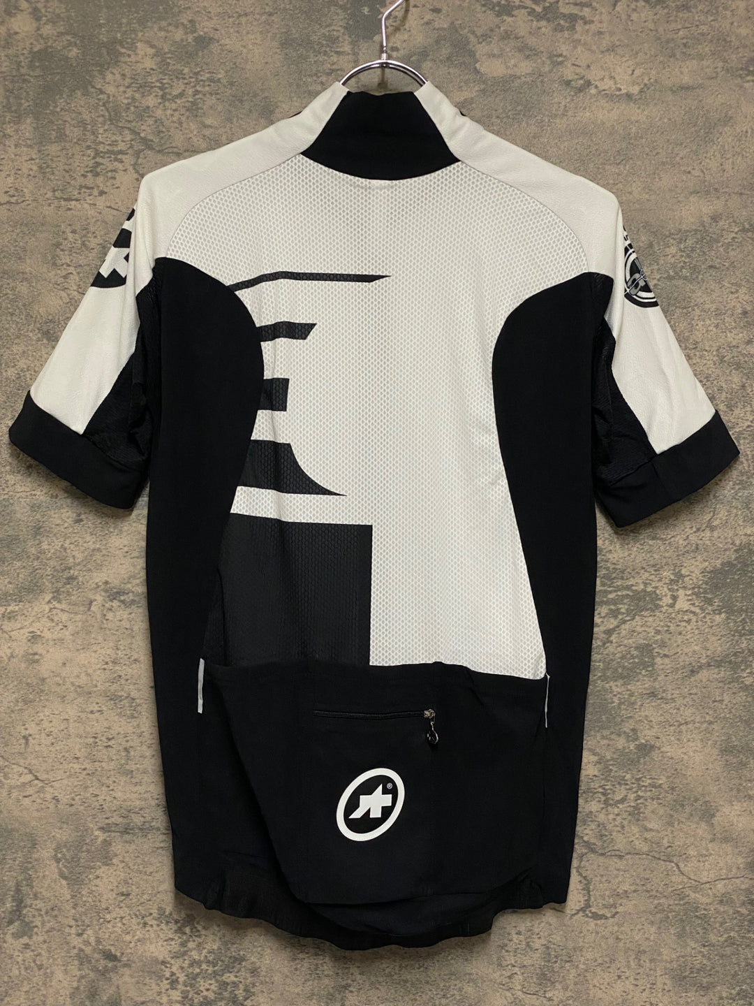 KM090 アソス ASSOS S5.CENTO 半袖 サイクルジャージ 白/黒 S