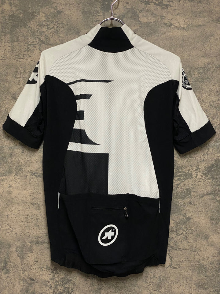 KM090 アソス ASSOS S5.CENTO 半袖 サイクルジャージ 白/黒 S