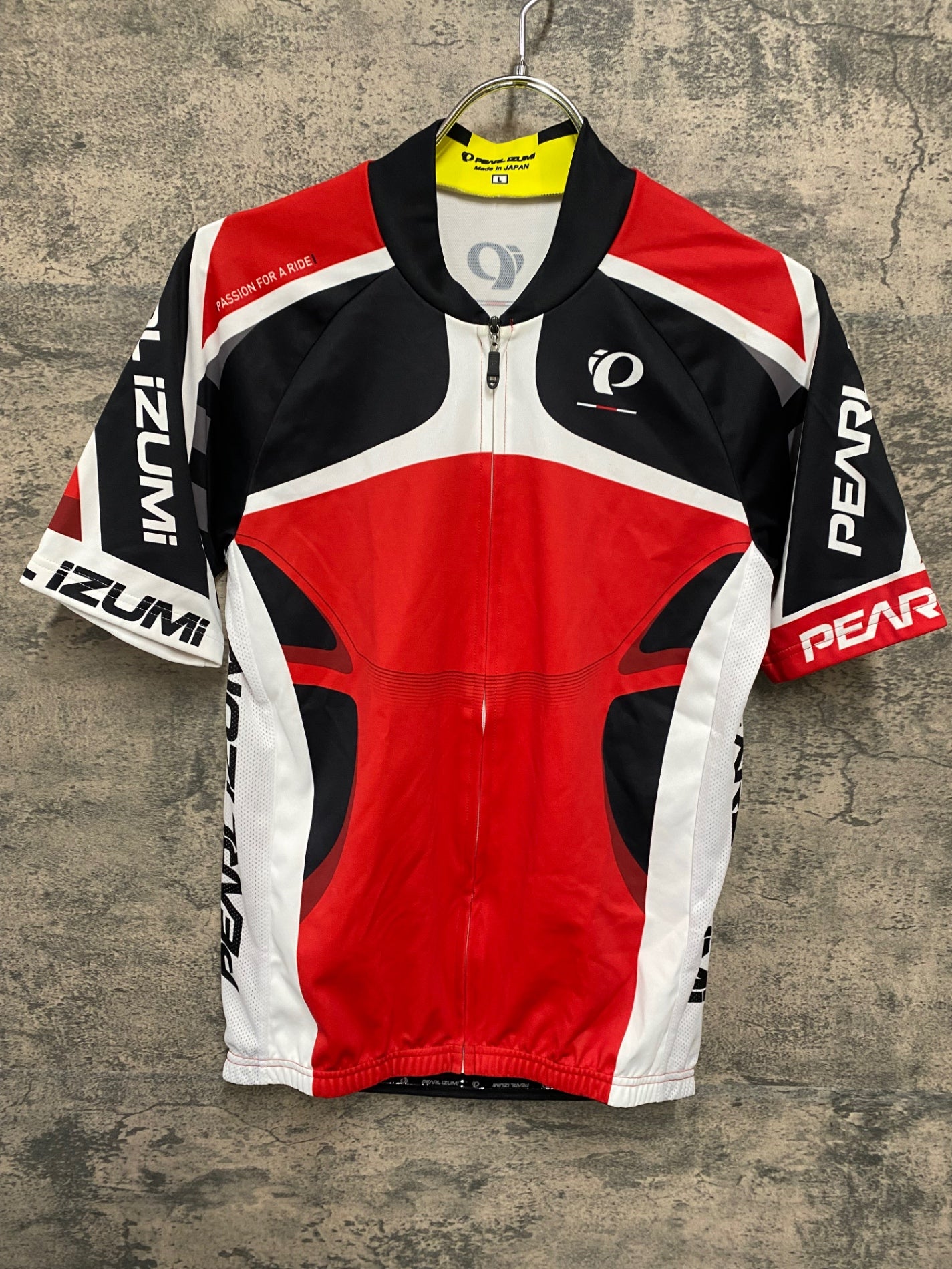 JP880 パールイズミ PEARL iZUMi 半袖 サイクルジャージ L 黒白赤
